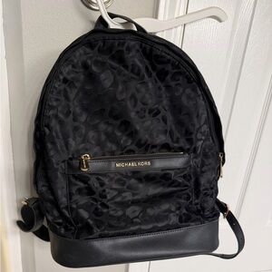 Michael Kors Black Patterned Backpack